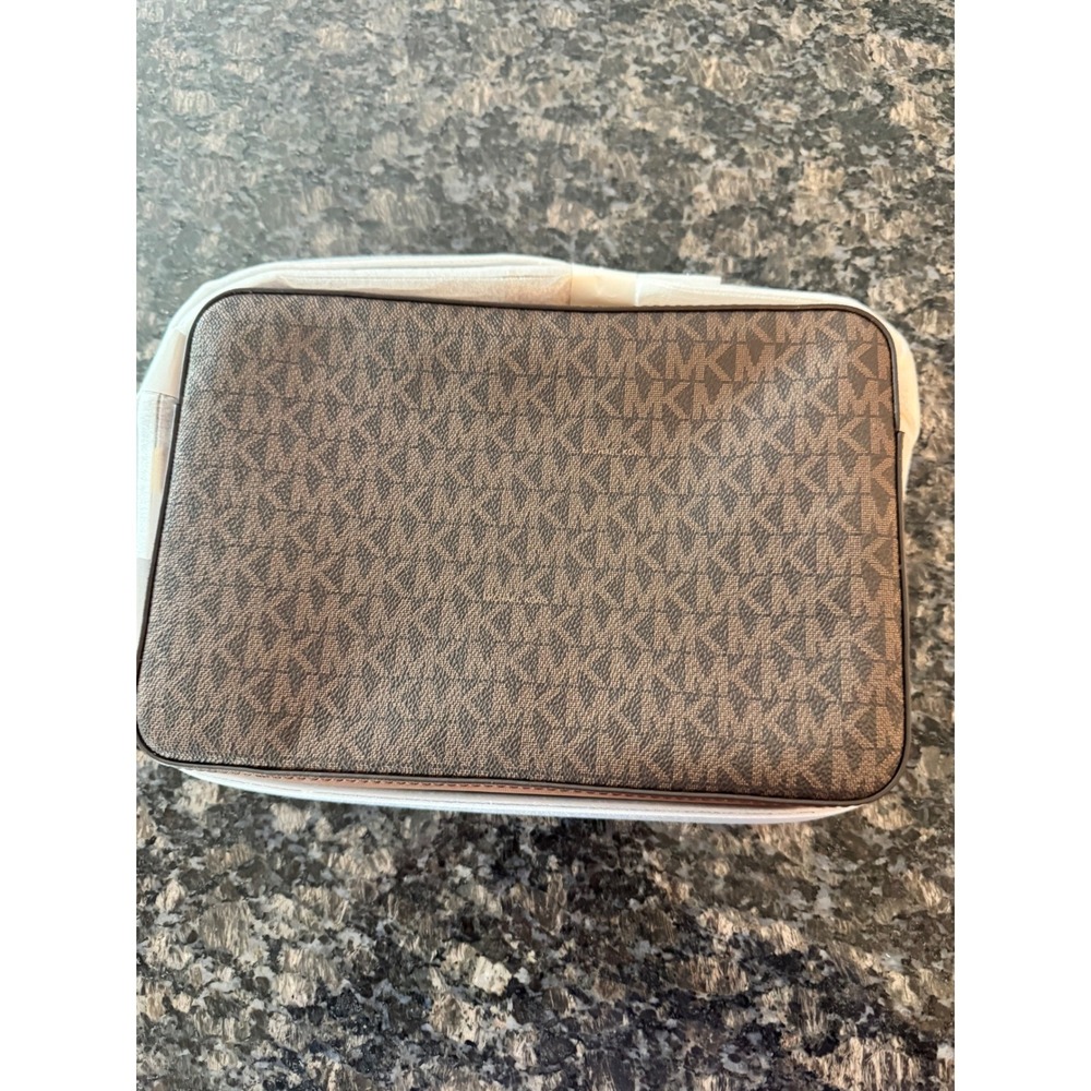 Michael Kors Jet Set LG EW Crossbody Bag Brown Logo 35F8GTTC3B - Picture 5 of 9